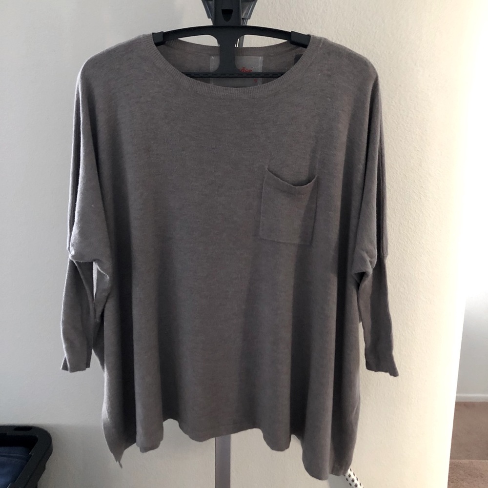 Freeloader Long Sleeve Gray Oversized Sweater S